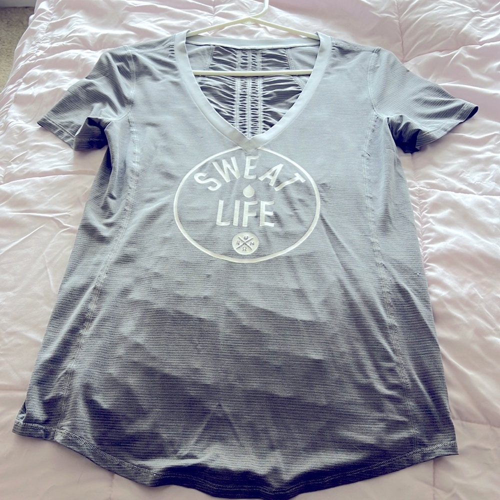 Lululemon “sweat life” workout top